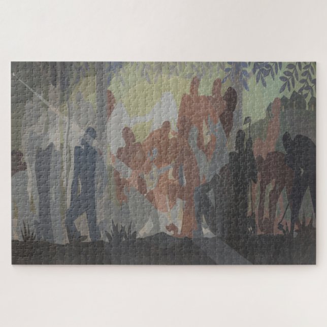 Puzzle Un idilio del profundo sur – Arte de Aaron Douglas (Horizontal)
