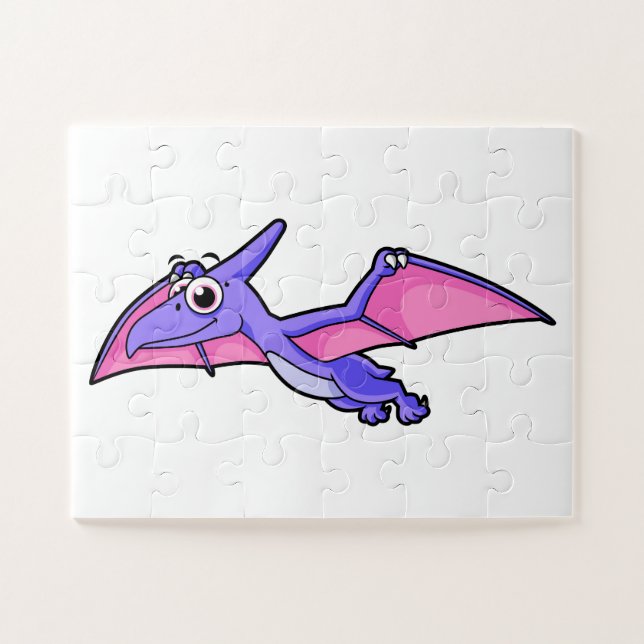Puzzle Un Ilustracion Agradable De Un Pterodáctilo Volado (Horizontal)