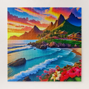 Puzzle Un impresionante paisaje costero
