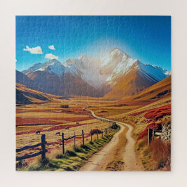 Puzzle Un impresionante paisaje rural de Nueva Zelanda