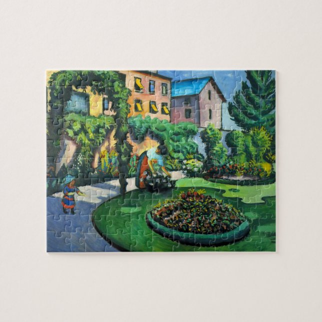 Puzzle Un jardín, un jardín, hecho por August Macke, arte (Horizontal)