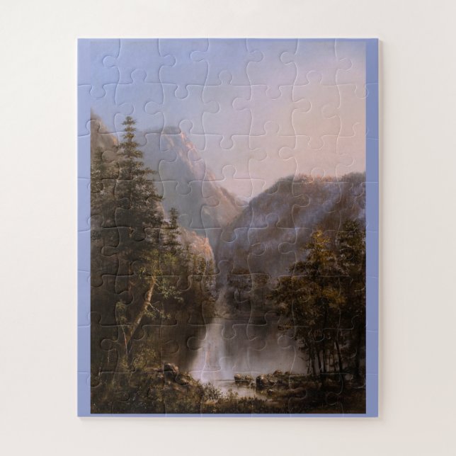 Puzzle Un lago en las montañas (siglo XIX) (Vertical)