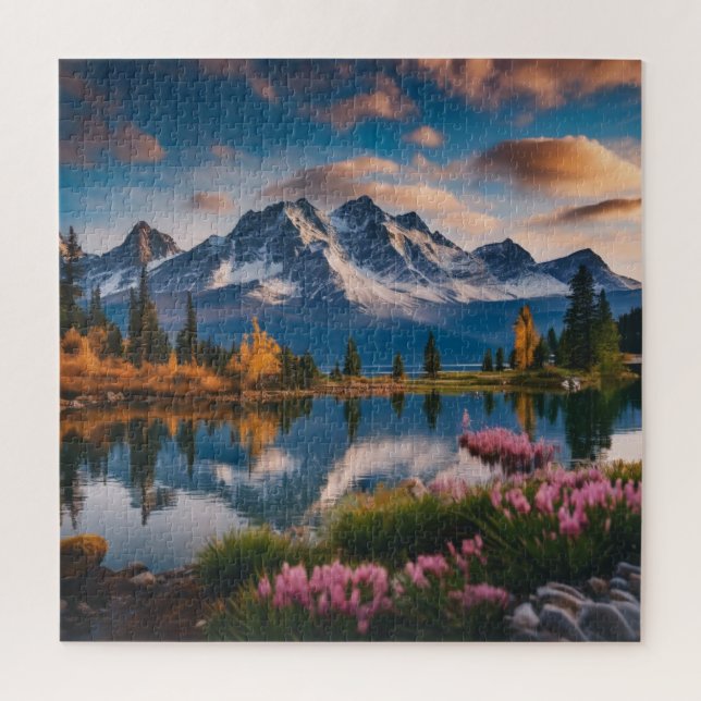Puzzle Un lago tranquilo (Vertical)