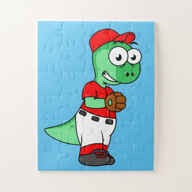 Puzzle Un lanzador de béisbol paquicefalosaurio. (Vertical)