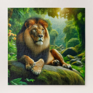 Puzzle Un león majestuoso
