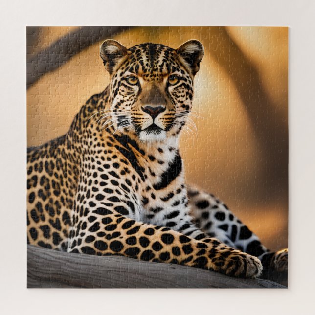 Puzzle Un leopardo tomando el sol (Vertical)