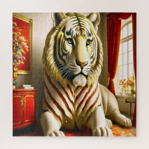 Puzzle Un majestuoso tigre blanco