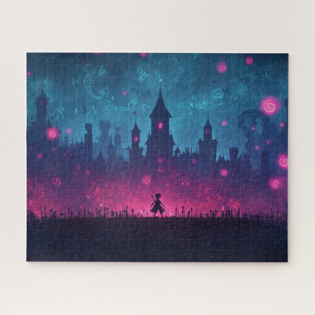 Puzzle Un mundo de hadas rosas brillantes (Horizontal)