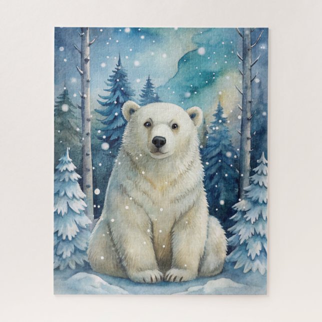 Puzzle Un oso polar en invierno (Vertical)