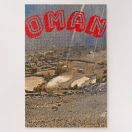 Puzzle Un paisaje árido y accidentado de Omán.