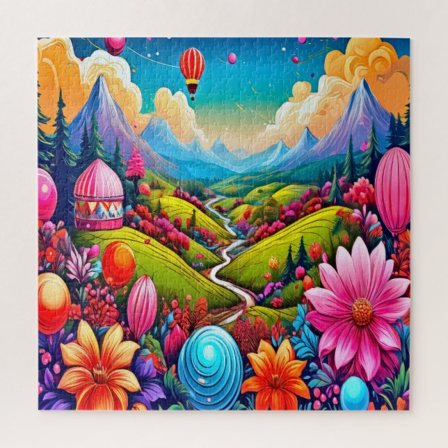 Puzzle Un paisaje fantástico vibrante (Vertical)
