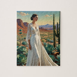 Puzzle Un paisaje hermoso con un arte espiritual femenino