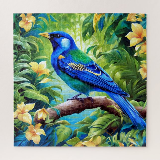 Puzzle Un pájaro de colores brillantes (Vertical)