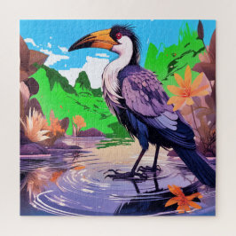 Puzzle Un pájaro impresionante