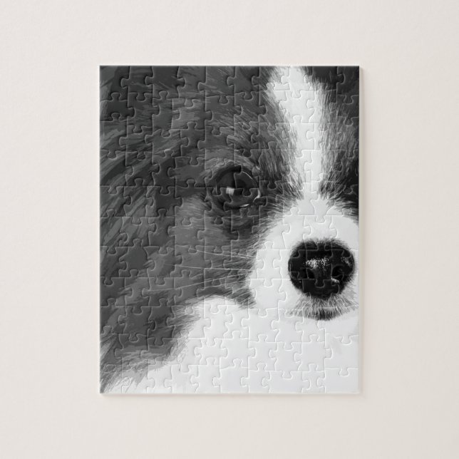 Puzzle Un Papillon blanco y negro (Vertical)