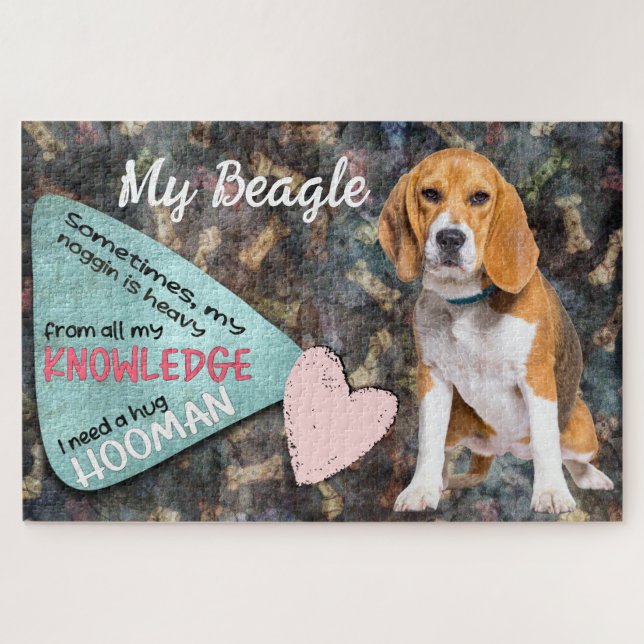 Puzzle Un pensamiento hilarante de tu Beagle (Horizontal)