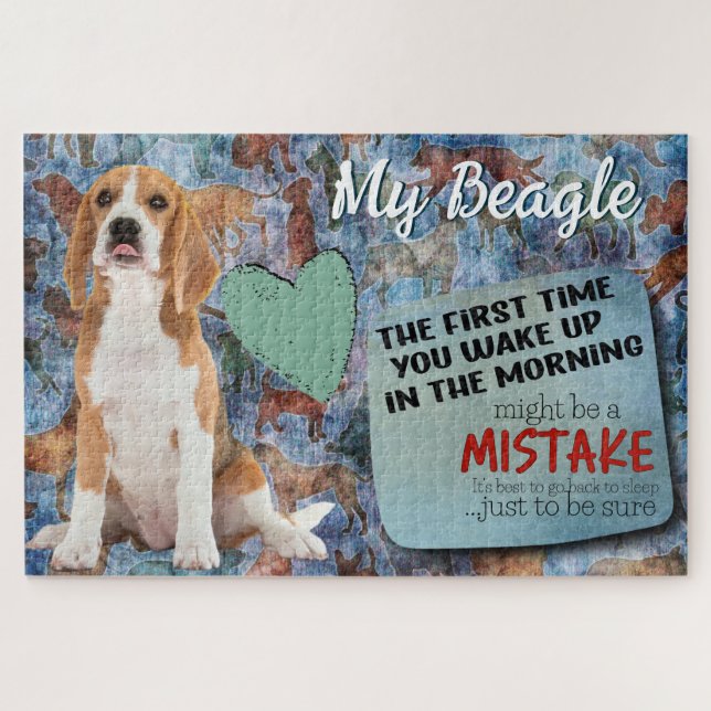 Puzzle Un pensamiento hilarante de tu Beagle (Horizontal)