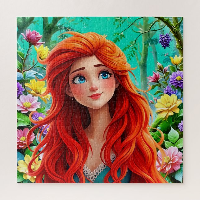 Puzzle Un personaje con el pelo rojo vibrante (Vertical)