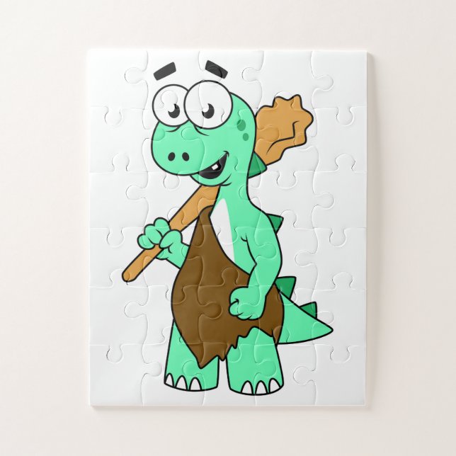 Puzzle Un Personalizado Tyrannosaurus Rex Caveman. (Vertical)
