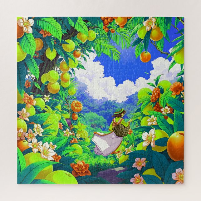 Puzzle Un pintoresco huerto tropical (Vertical)