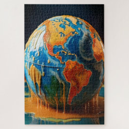 Puzzle Un Poderoso Retrato de una Tierra que se Derrite