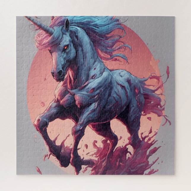 Puzzle Un Poster zombie unicornio (Vertical)