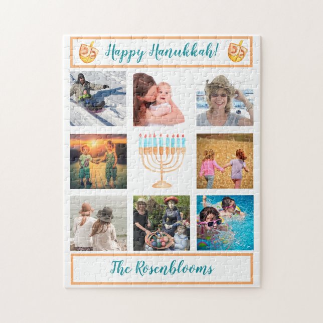 Puzzle Un regalo de Collage de fotos familiar Hanukkah Ke (Vertical)