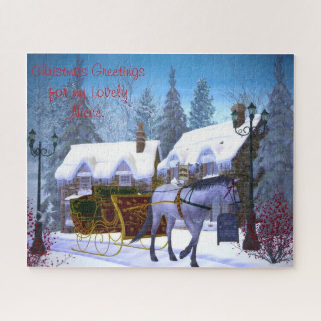 Puzzle Un regalo feliz de Navidades para mi sobrina. (Horizontal)