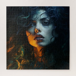 Puzzle Un retrato inquietante de una mujer