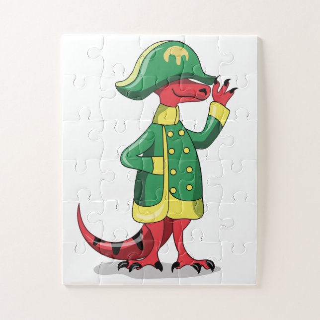 Puzzle Un Rex De Tyrannosaur Personalizado Vestido Como N (Vertical)