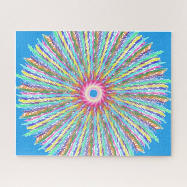 Puzzle Un sol de plumas (arte abstracto) (Horizontal)