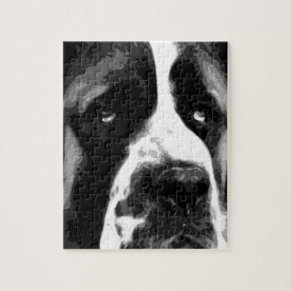 Puzzle Un St Bernard blanco y negro