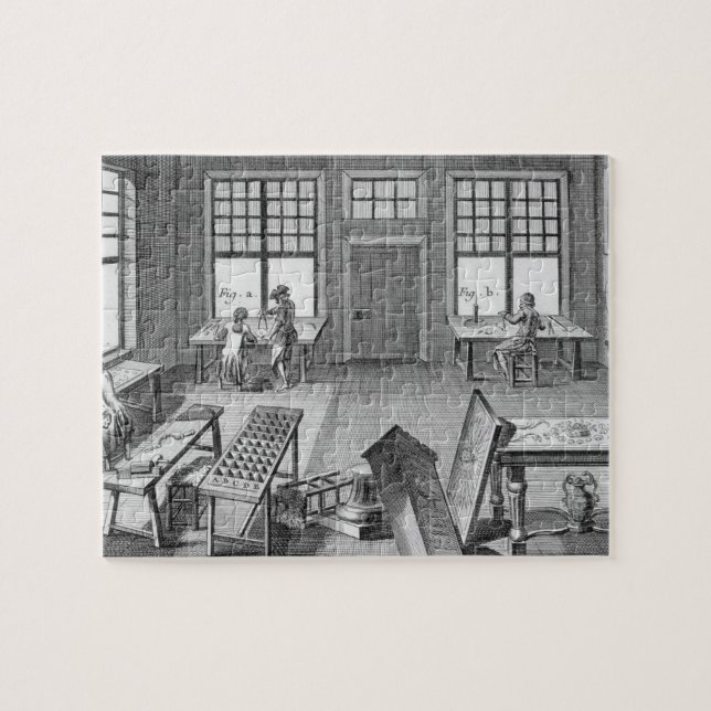 Puzzle Un taller de los inlayer de los muebles, del (Horizontal)