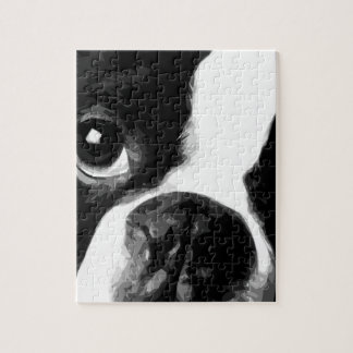 Puzzle Un terrier blanco y negro de Boston