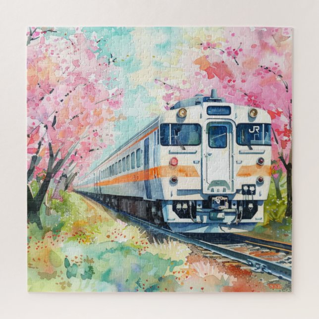 Puzzle Un tren en primavera (Vertical)