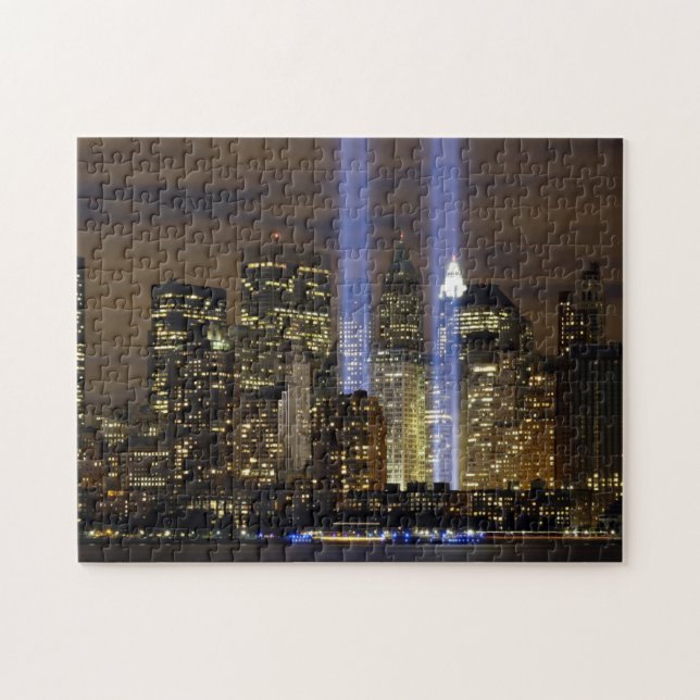 Puzzle Un tributo a las torres gemelas en 9/11. (Horizontal)