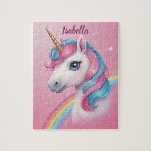 Puzzle Un unicornio lindo con un Chica personal de Mane