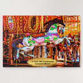 Puzzle Un verdadero caballo de carrusel de moda 1014 troz