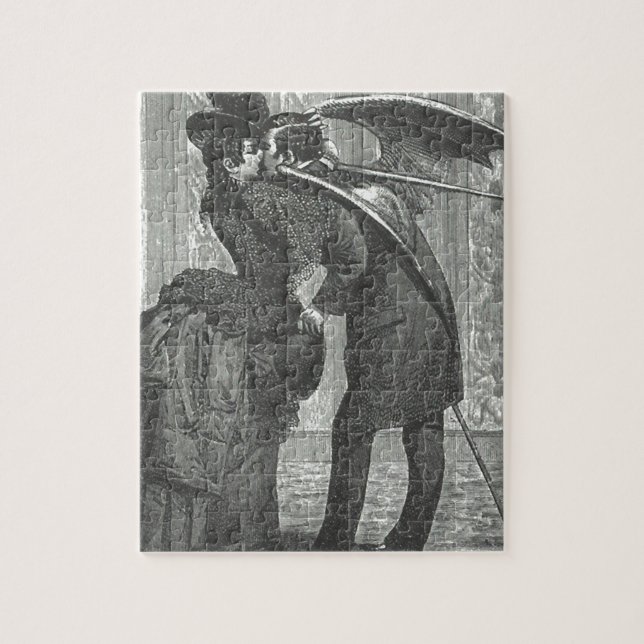 Puzzle Un Victorian del beso/un vampiro con alas gótico (Vertical)