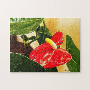 Puzzle Una audaz fotografía de cierre de las flores de an