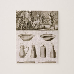 Puzzle Una barbería y herramientas del peluquero, del