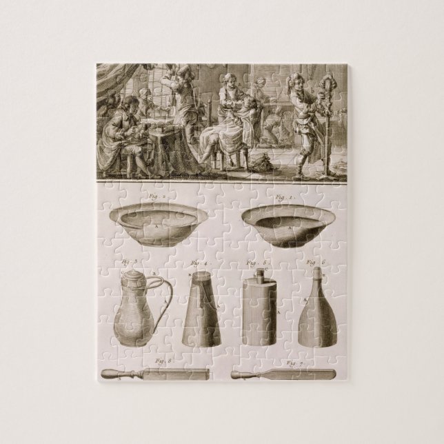 Puzzle Una barbería y herramientas del peluquero, del (Vertical)