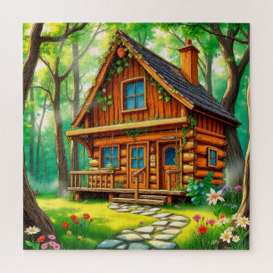 Puzzle Una cabaña de madera