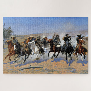 Puzzle Una carrera hacia la madera 1889 Frederic Remingto
