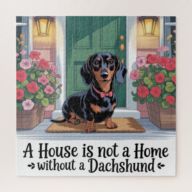 Puzzle Una Casa No Es Un Hogar Sin Un Dachshund (Vertical)