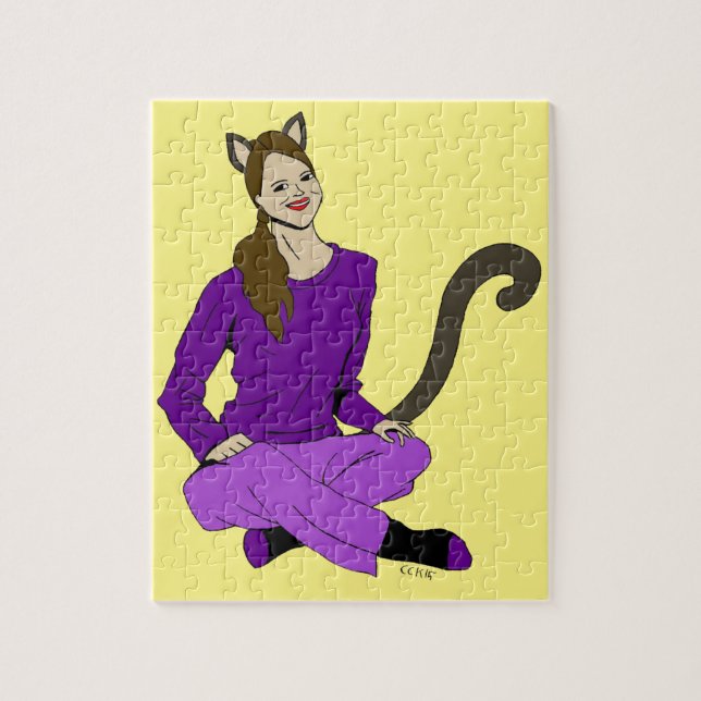 Puzzle una chica gato (Vertical)