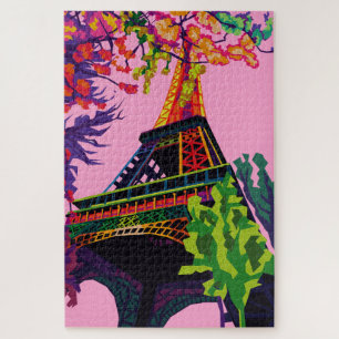 Puzzle Una Colorida Celebración de la Torre Eiffel