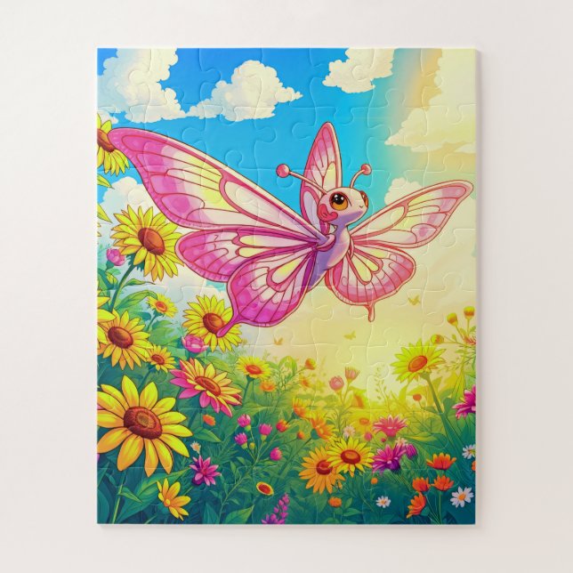 Puzzle Una criatura encantadora parecida a una mariposa (Vertical)