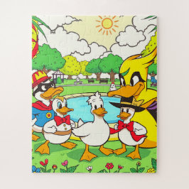 Puzzle Una deliciosa escena de los niños en el parque