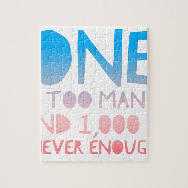 Puzzle Una demasiada camisa divertida del alcohólico de (Vertical)